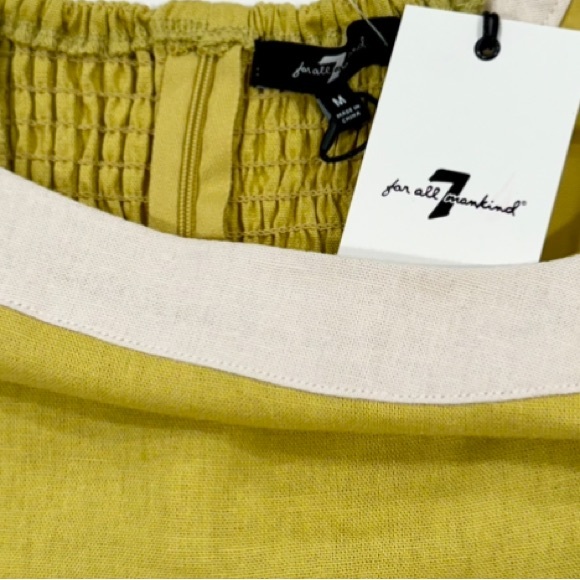 7 FOR All MANKIND Crop Top  Linen Blend NWT Size Medium - Picture 2 of 4